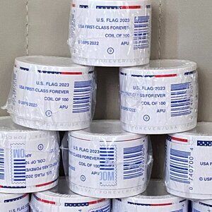 10 Roll of 1000 Forever Postage U.S Flag Postage
